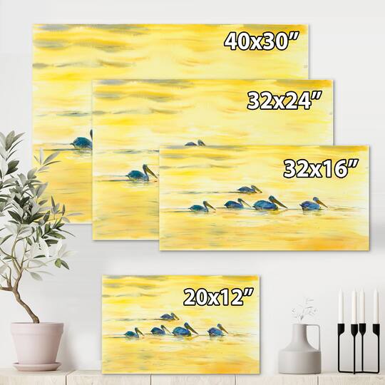Designart - Pelicans On The Yellow River